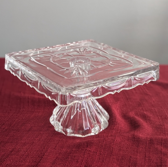 Shannon Crystal Other - Shannon Crystal 8 " SQUARE Cake splate, Cake Stand